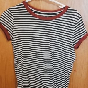 black and white striped shirt